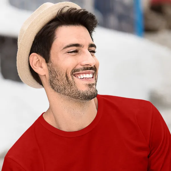 Meeste pikkade varrukatega T-särk - Klassikaline ümar kaelus