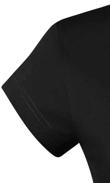 Naiste slim fit V-kaelusega T-särk - Väga lühikesed varrukad