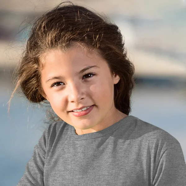 Laste pikkade varrukatega T-särk - Klassikaline ümar kaelus