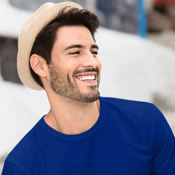 Meeste pikkade varrukatega T-särk - Klassikaline ümar kaelus