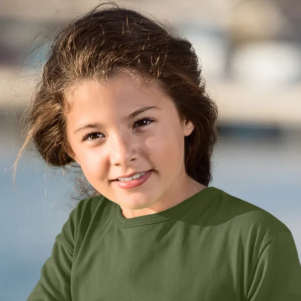 Laste pikkade varrukatega T-särk - Klassikaline ümar kaelus