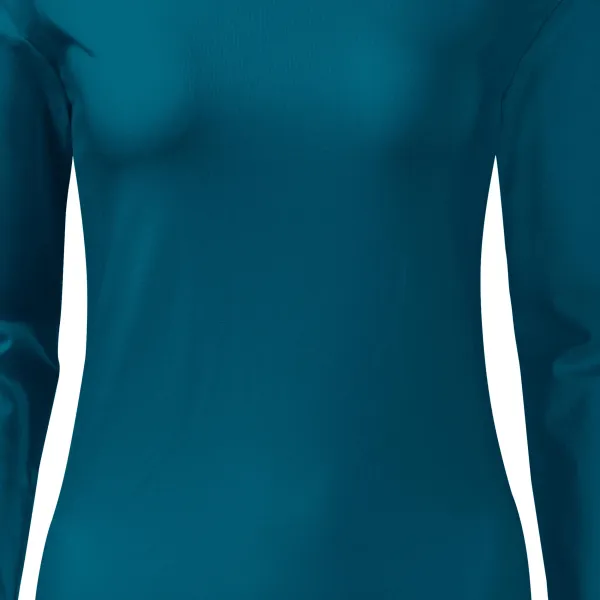 Naiste liibuv pikkade varrukatega T-särk - Õrnalt kitsenev lõige