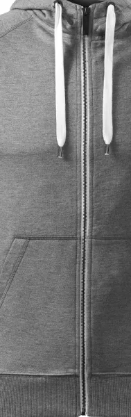 Meeste kontrastne kapuutsiga dressipluus - Valge kontrastne tõmblukk