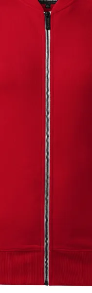 Naiste varjatud taskutega dressipluus - Valge metallist tõmblukk